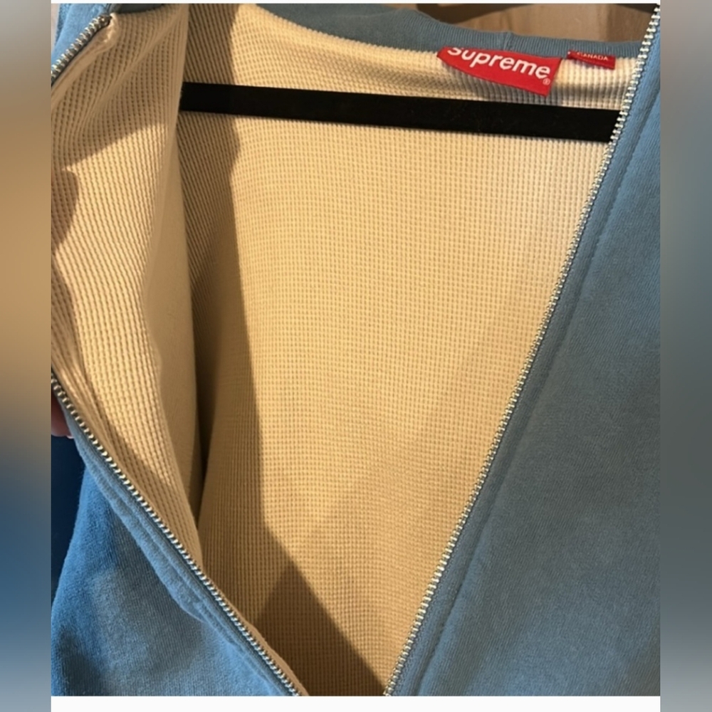 Supreme Blue Hoodie with Logo - Picture 2 of 5